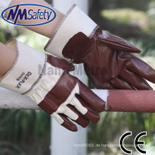 NMSAFETY preiswerte weiche und bequeme Handschuhe aus braunem Nitrilhandschuh